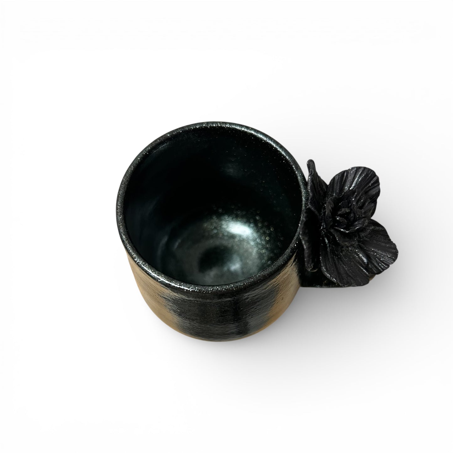 Svartur blómabolli með handfangi no.2