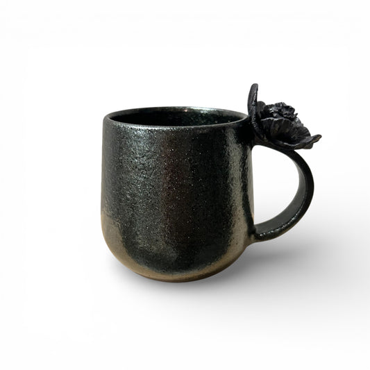 Svartur blómabolli með handfangi no.1