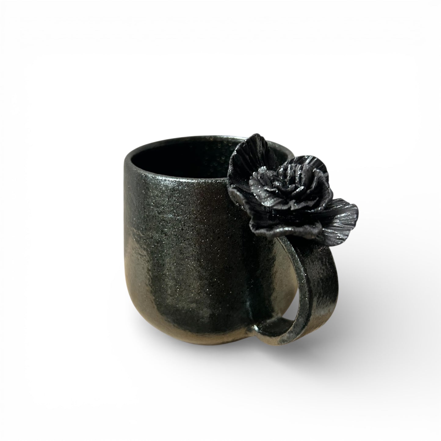 Svartur blómabolli með handfangi no.1