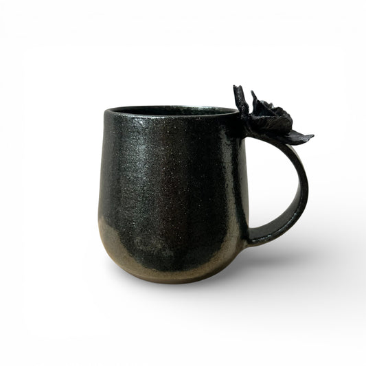 Svartur blómabolli með handfangi no.2